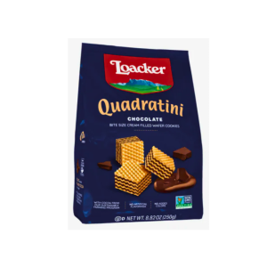 Loacker Quadratini -Dark Chocolate Bite Size Wafer Cookies 250g