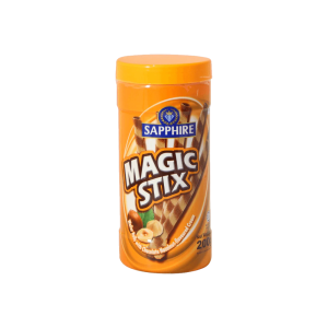 Sapphire Magic Stix Chocolate Hazelnut in Tin box packaging – 200 g