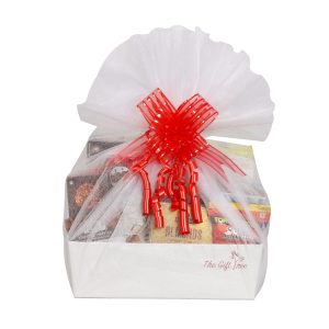 H.Gift Basket Silver with Satin Ribbon l Add Max 15 Items