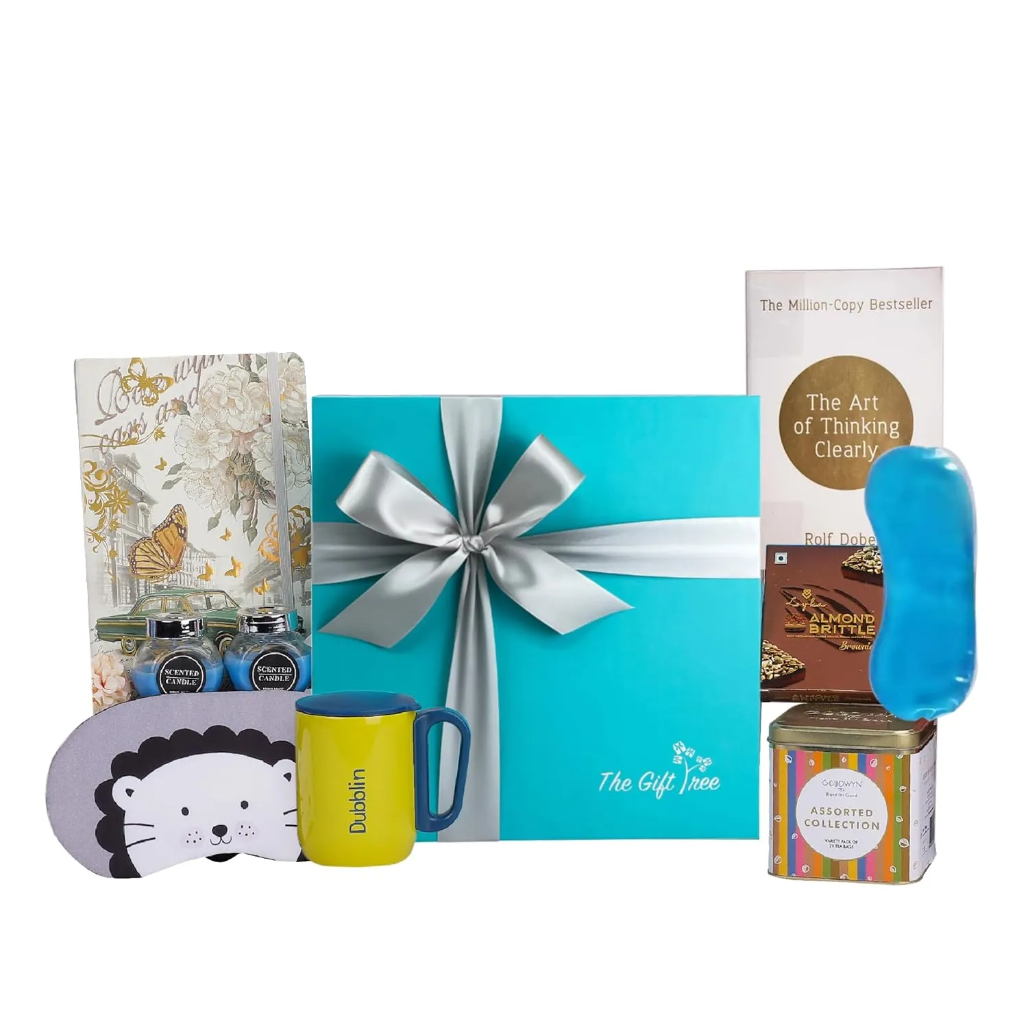 The Gift Tree Herbal Tea, Travel Mug & Candles Gift Hamper for Women, Men & Festivals 1 The Gift Tree Herbal Tea, Travel Mug & Candles Gift Hamper for Women, Men & Festivals