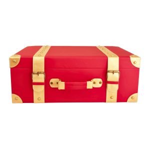 A.Red Leatherite Gift Trunk | Add Max 15 Items Red Leatherite Gift Trunk