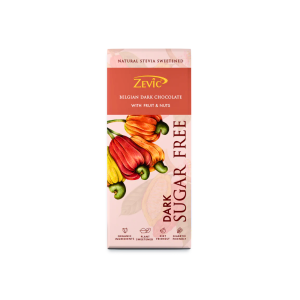 Zevic Belgian Dark Chocolate Sugar Free With Fruits & Nuts 50g