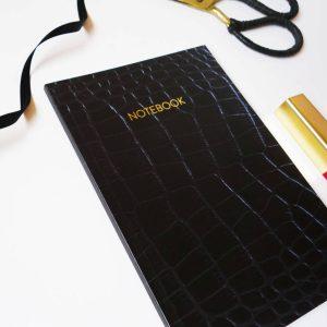 A5 Notebook- Hard Bound With Gold Foil Detailing