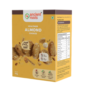 Ancient roots Almond cookies made with white butter & Jaggery 45g