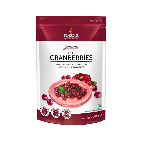 Rostaa Gourmet Sliced Cranberries 200g