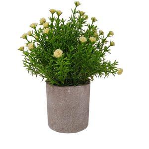Table Top Planter With Colored Flowers(Artificial)