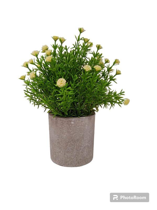 Table Top Planter With Colored Flowers(Artificial)