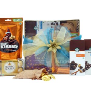 The Gift Tree Gift Hamper, Chocolates Gift Hampers With Dates And Hazelnut Bites, Premium Chocolates Basket For Christmas, Gifts For Christmas, New Year, Family, Friends, Client
