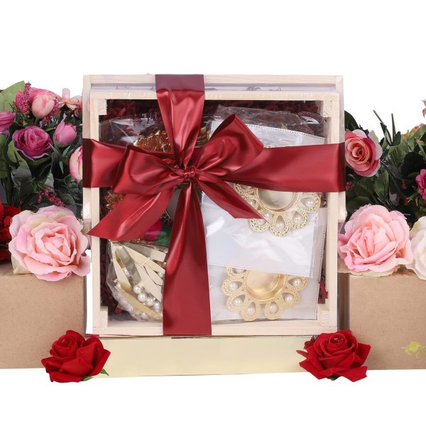 The Gift Tree Festive Treats in a Wooden Box Diwali Gift Hamper | Coffee, SS Bottle, Almond Rocks & Jar Aroma Candle | Gift For Festival Celebration, Friends, Corporate Office, Clients, Family - Image 3