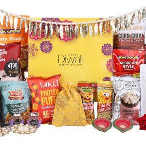 The Gift Tree Diwali Gourmet Goodies Gift Hamper | Ragi Chips, Mexican Peanut, Makhana, Jar Candle & Toran | Gift For Festival Celebration, Friends, Corporate Office, Clients, Family, Men & Women