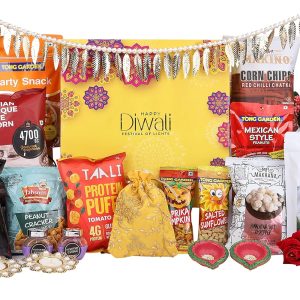The Gift Tree Diwali Gourmet Goodies Gift Hamper | Ragi Chips, Mexican Peanut, Makhana, Jar Candle & Toran | Gift For Festival Celebration, Friends, Corporate Office, Clients, Family, Men & Women