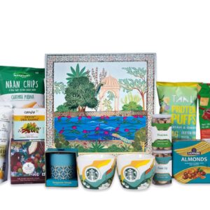 Starbucks Coffee Mug, Dry Fruits & Munchies Hamper