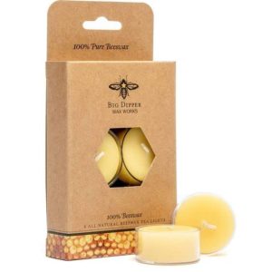 AuraDecor Gift Pack of 6 Bees Wax Acrylic Tealight Candle