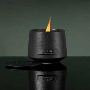 CITTA Black Luxury Scented candle in metal jar