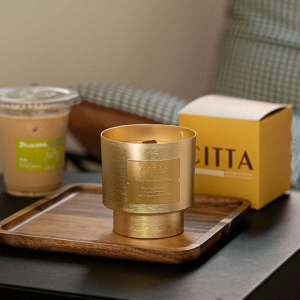 CITTA Golden Luxury Scented candle in gold jar