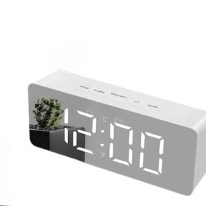 Digital Voice Control Led Wooden Clock