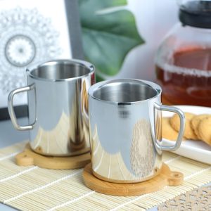 Double Wall Stainless Steel Coffee Mug set of 2