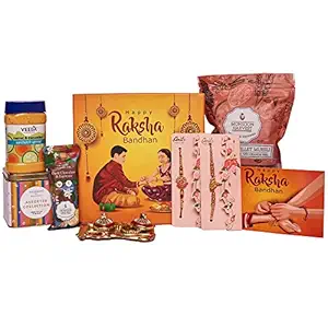 The Gift Tree Breakfast Hamper | Premium Rakhi Gift Hamper | Raksha Bandhan Box – Rakhi with Gift Set of 7