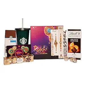 The Gift Tree SB Tumbler & Chocolates Rakhi Gift hamper for Brother | Raksha Bandhan Box – Rakhi with Gift Set of 7