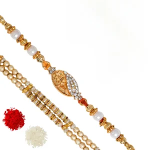 The Gift Tree Traditional Fancy Designer Rakhi For Brother With Roli, Chawal and Beautiful greeting card | Premium Rakhi for Men, Kids & Boys