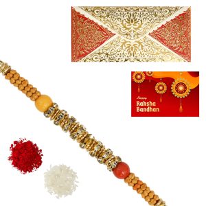 The Gift Tree Dora Thread ( Red & Orange) Rakhi For Brother With Roli, Chawal and Beautiful greeting card | Premium Rakhi for Men, Kids & Boys