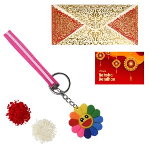 The Gift Tree Colorful Sunflower Kids Rakhi For Brother With Roli, Chawal and Beautiful greeting card | Premium Rakhi for Men, Kids & Boys