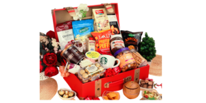 The Gift Tree Royal Treat Leatherite Trunk Gift Hamper | Premium Mug, Humidifier, Chocolates, Almond Sticks, Cookies & Makhana | Gift For Corporate, Events, Family, Men & Women