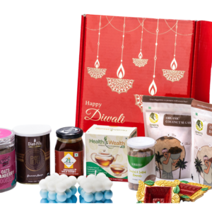 The Gift Tree Diwali Gift Hamper, Diwali Healthy Tea Hamper, Premium Herbal Tea With Snacks And Cookies, Diwali Diya With Candles, Diwali Hamper For Family, Friend, Corporate Office