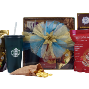 The Gift Tree Gift Hamper With Sipper Coffee Mug, Dry Fruits & Chocolates Hamper, Snack And Munchies Gift Hamper Basket, Gifts For Christmas, New Year, Family, Friend, Clients