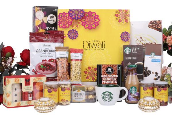 The Gift Tree Special Diwali Gift Hamper | Premium Mug, Coffee Chocolates, Cashews, Almonds, Cranberries, Vaporizer & Candles | Gift For Festival Celebration, Family, Friends, Corporate Office