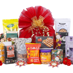 The Gift Tree Diwali Healthy Munchies Gift Hamper | Chocolates, Vegetable Chips, Reed Diffuser, Candles, Dry Fruits & Nuts | Gift For Festival Celebration, Friends, Corporate Office, Clients, Family
