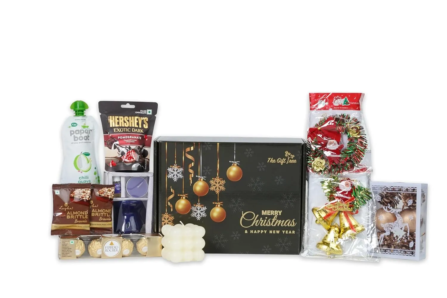 The Gift Tree Gift hamper | Christmas Chocolates & Decoration Hamper Box | Gifts For Christmas, New Year, Family, Friends, Clients 1 The Gift Tree Gift hamper | Christmas Chocolates & Decoration Hamper Box | Gifts For Christmas, New Year, Family, Friends, Clients