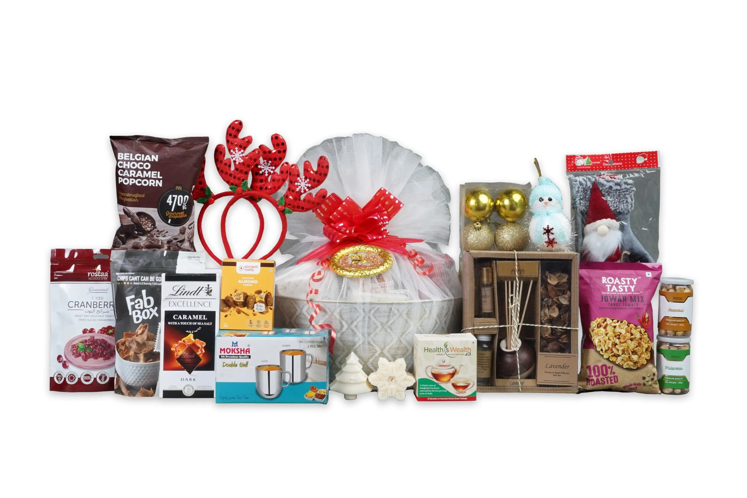The Gift Tree Gift Hamper | Christmas Goodies & Healthy Snacks Hamper Basket | Gifts For Christmas, New Year, Family, Friends, Clients 1 The Gift Tree Gift Hamper | Christmas Goodies & Healthy Snacks Hamper Basket | Gifts For Christmas, New Year, Family, Friends, Clients