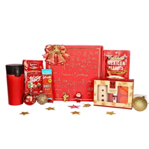The Gift Tree Snacks & Fragrance Gift Box with Bottle | Premium Christmas Corporate Gift | Suitable for Men and Women