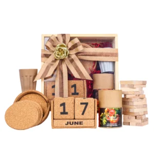 The Gift Tree Eco-Friendly Rice Husk Set with Coaster & Calendar Gift Boxes & Hampers for Employees, Family, Friends, Men and Women