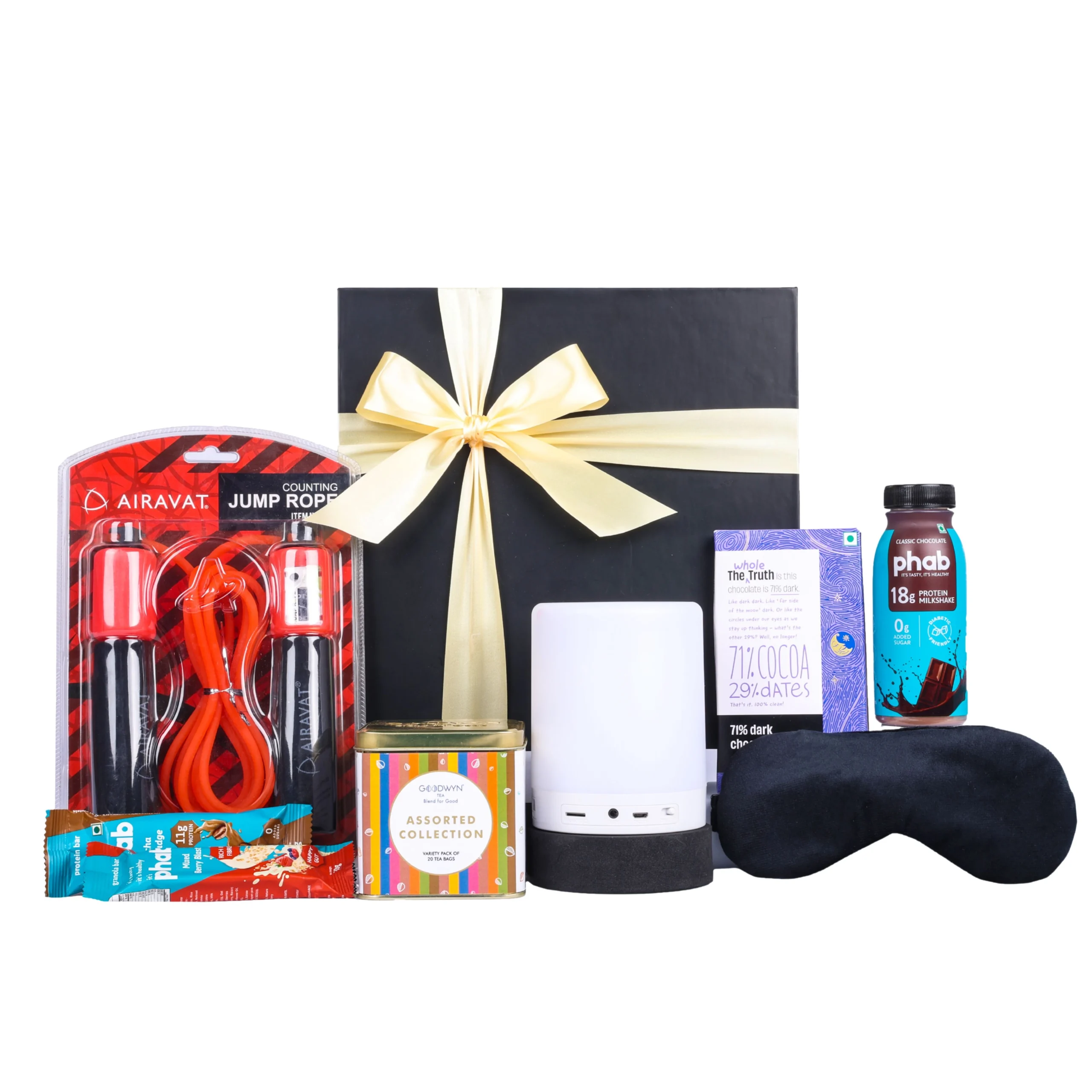 The Gift Tree The Healthy Hamper with Bluetooth Speaker & Chocolates Gift Boxes & Hampers for Employees, Family, Friends, Men and Women 1 The Gift Tree The Healthy Hamper with Bluetooth Speaker & Chocolates Gift Boxes & Hampers for Employees, Family, Friends, Men and Women