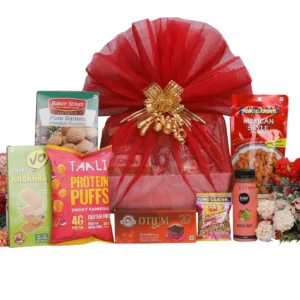 The Gift Tree Hamper basket with Nuts & Pufs , Chocolate & Cookies for wife , men , Employee, Friends