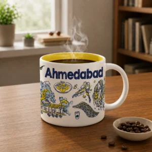 Premium Starbucks Coffee Mug Ahmedabad Theme for Daily Coffee Time | Elegant Printed Ceramic Cup