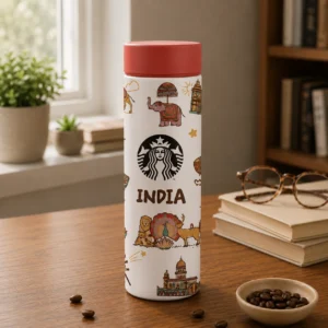 Starbucks India Edition Insulated Water Bottle for Travel | Premium Stainless Steel Flask