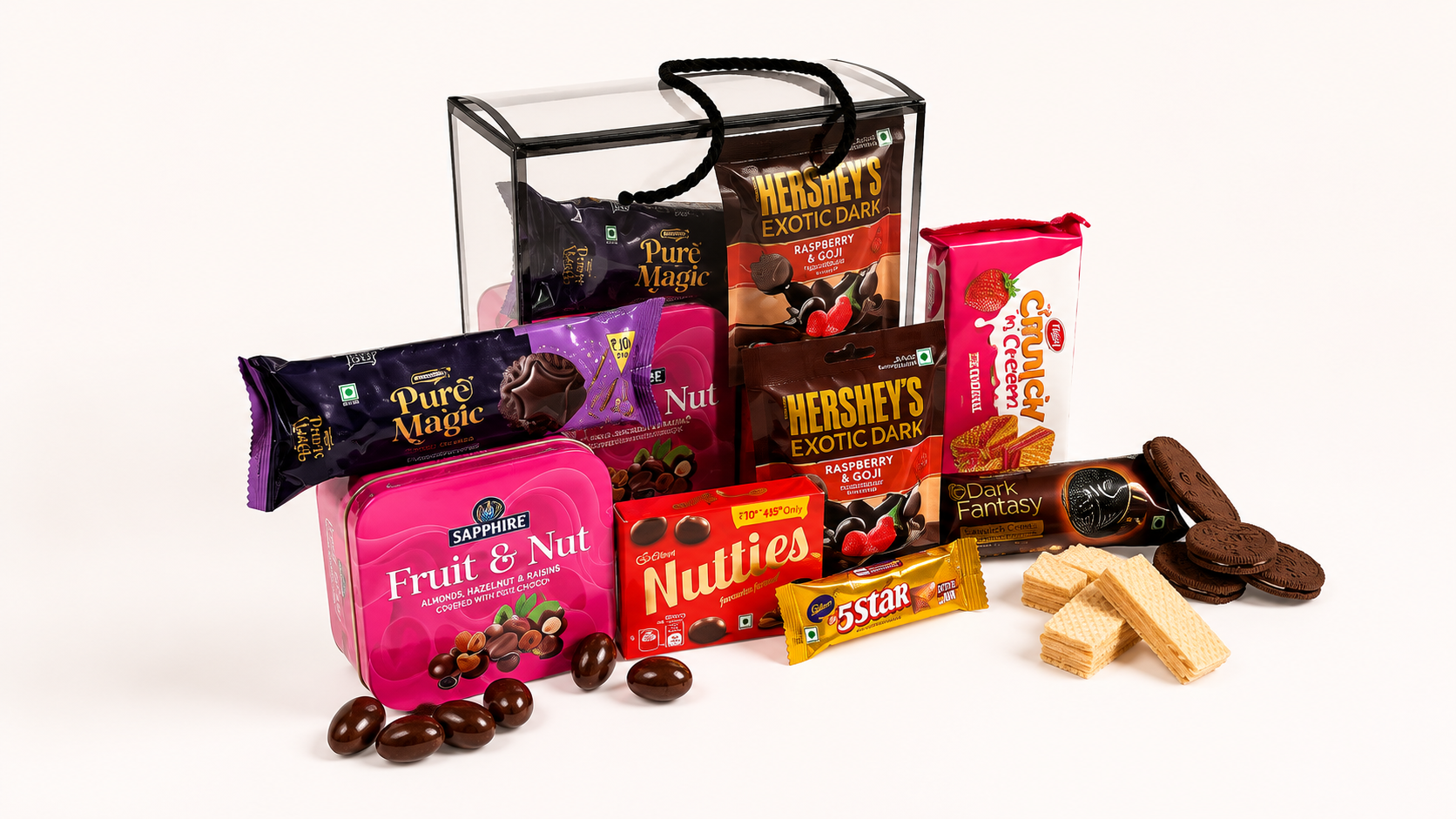 The Gift Tree Affordable Chocolate Bliss Hamper | Premium Chocolates, Cookies & Wafers 2 The Gift Tree Affordable Chocolate Bliss Hamper | Premium Chocolates, Cookies & Wafers - Image 2